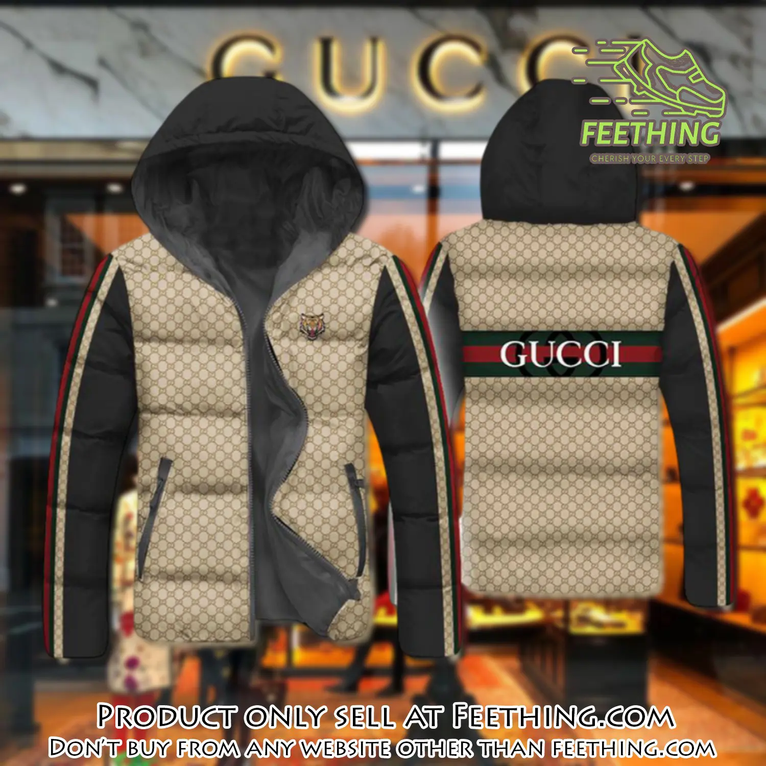 Gucci downfilled coat ultralight down jacket outdoor jacket warm outwear dfj1009 ft5311521